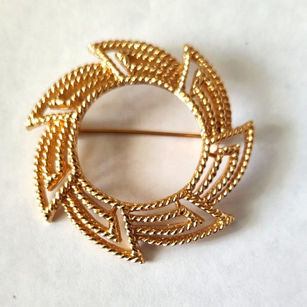 Vintage Monet Gold-Tone Brooch